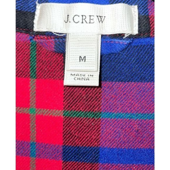 J. Crew Classic Plaid Flannel Lounge Shirt - Picture 10 of 10